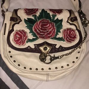 Lauren Rosnovsky embroidered leather book bag!